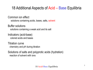 16 Acid-Base Equilibria