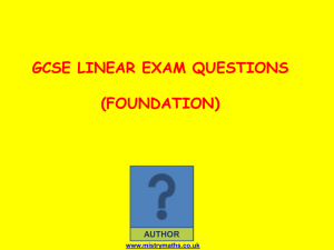 Exam questions (linear) GCSE with answers custom