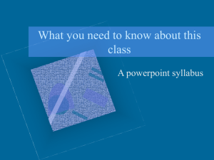 What you need to know about this class