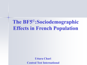 The BF5©: Sociodemographic Effects in French
