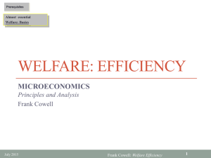 Welfare: Efficiency