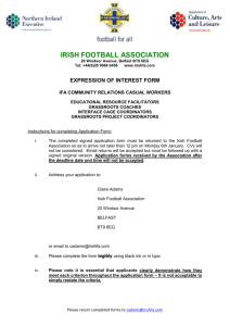 expression of interest form - The Irish Football Association