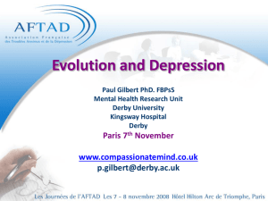 Evolution and Depression. - Compassionate Mind Foundation