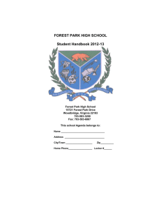 Student Handbook 2012-13 - Forest Park High School