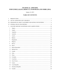 Technical Appendix - Fletcher School of Law and Diplomacy