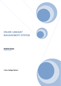 Online library Management System