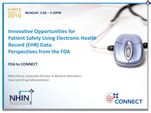 Innovative Opportunities for Patient Safety Using Electronic Health