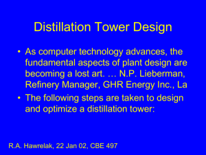 Distillation Tower Design