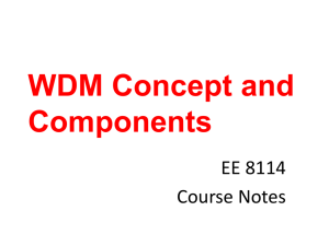 WDM Concepts and Components
