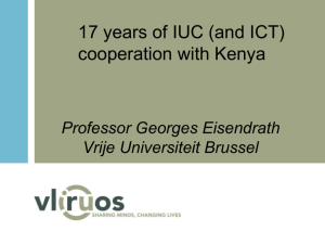 17 years of IUC (and ICT) cooperation with Kenya - VLIR-UOS