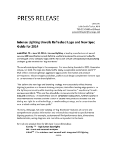 Press Release - Intense Lighting Launches New Logo and Product