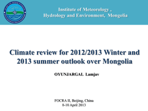 Climate review for 2012/2013 Winter and 2013 summer outlook over