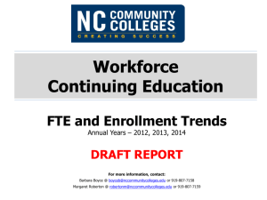 Data Trend Analysis - North Carolina Community College System