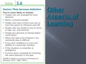 Other Components to Learning