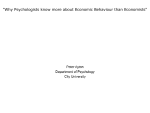 Psychologists know more about Economic