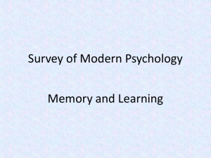 Survey of Modern Psychology Fall 2009 10/3