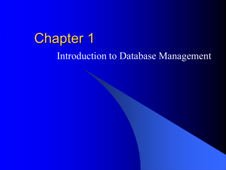 Chapter 1 Of Database Design, Application Development And