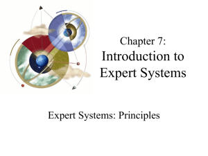 Chapter 1: Introduction to Expert Systems - Bethune