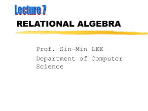 relational algebra - Department of Computer Science