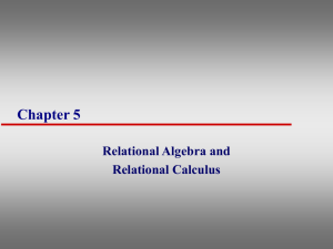 Relational Algebra and Calculus