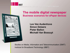 ePaper Business scenarios for digital newspapers on