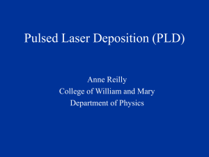 Pulsed Laser Depostition - Physics