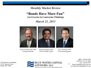 and Mortgage-Backed Bonds - Blue Water Capital Advisors