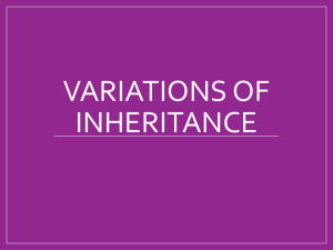 Variations of Inheritance
