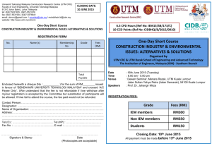 Registration Form for 1-Day Course