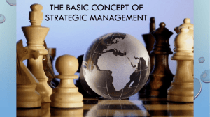 The basic concept of strategic management