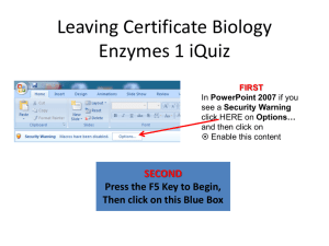 Enzymes 1