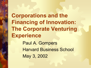 The Corporate Venturing Experience
