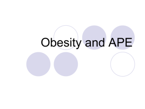 Topic 10 - Obesity and PE