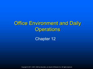 Chapter Twelve The Office Environment and Daily Operations