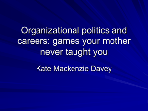 Organizational politics and careers