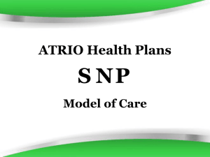 SNP Model of Care Training Material