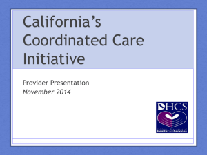 California*s Coordinated Care Initiative