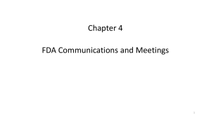 FDA Communications and Meetings (Ch. 4)