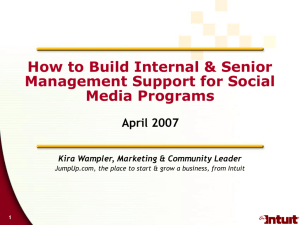 Kira Wampler – Intuit - ALI Social Media Summit April 2007