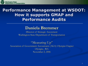 Performance Audits at WSDOT - aga