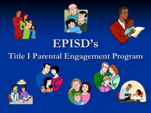 EPISD Parental Involvement - El Paso Independent School District