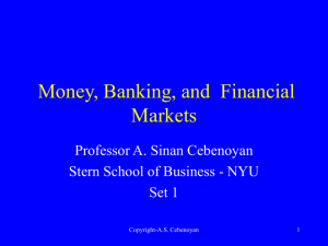 C15.0021 Money, Banking, and Financial Markets