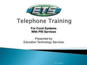 Telephone Training Presentation