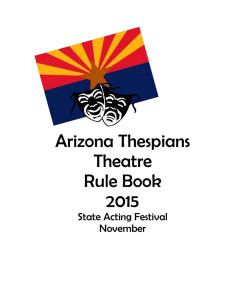 AIA and ARIZONA THESPIANS ACTING FESTIVAL RULE BOOK