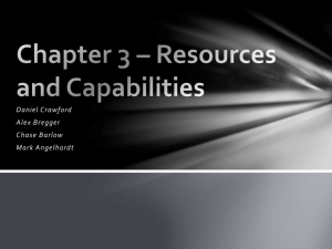 Chapter 3 * Resources and Capabilities