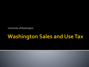 Washington Sales Tax - University of Washington