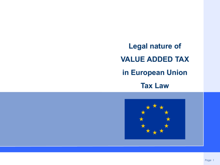 Subject To Value Added Tax Are