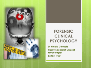 FORENSIC CLINICAL PSYCHOLOGY
