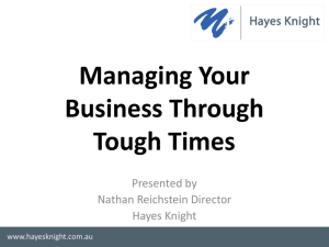 Managing Your Business Through Tough Times