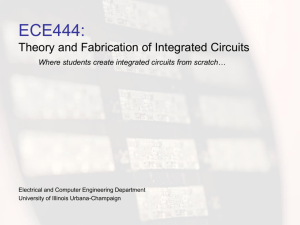 ece444: Theory and Fabrication of Integrated Circuits